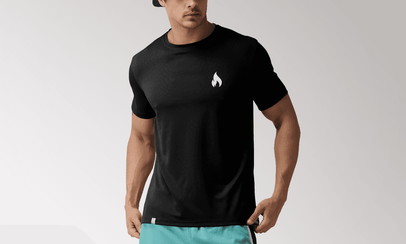Round-neck Tee (Black) - Image 1