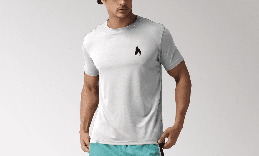 Round-neck Tee (White) - Image 1